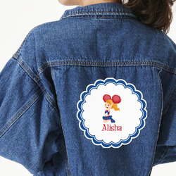 Cheerleader Twill Iron On Patch - Custom Shape - 2XL - Set of 4 (Personalized)