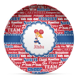 Cheerleader Microwave Safe Plastic Plate - Composite Polymer (Personalized)