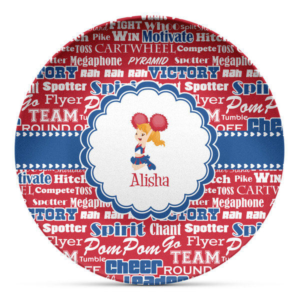 Custom Cheerleader Microwave Safe Plastic Plate - Composite Polymer (Personalized)