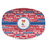 Cheerleader Plastic Platter - Microwave & Oven Safe Composite Polymer (Personalized)