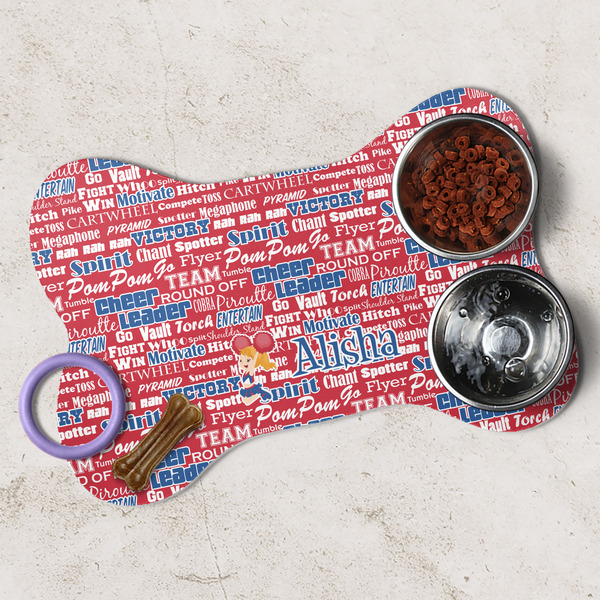 Cheerleader Dog Bone Shaped Mat Lifestyle
