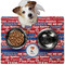 Cheerleader Dog Food Mat - Medium LIFESTYLE