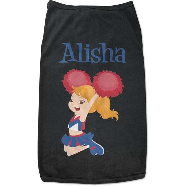 Custom Cheerleader Black Pet Shirt - M (Personalized)