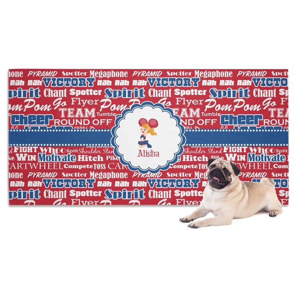 Custom Cheerleader Dog Towel (Personalized)