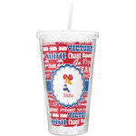 Cheerleader Double Wall Tumbler with Straw (Personalized)