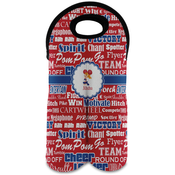 Custom Cheerleader Wine Tote Bag (2 Bottles) (Personalized)