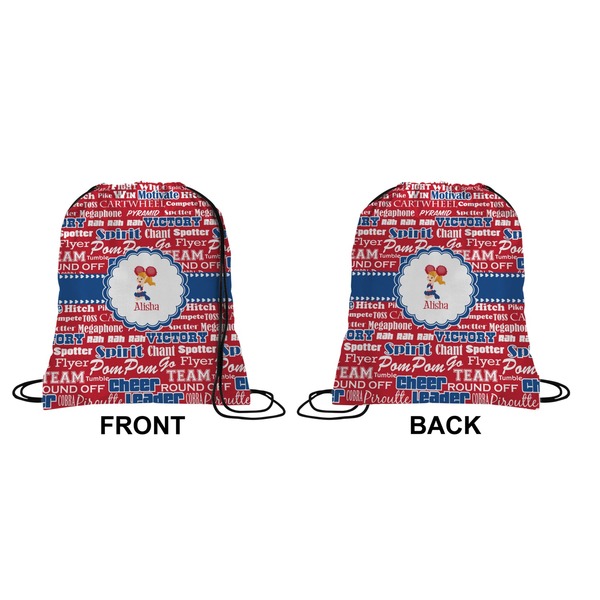 Cheerleader Drawstring Backpack Front & Back Medium