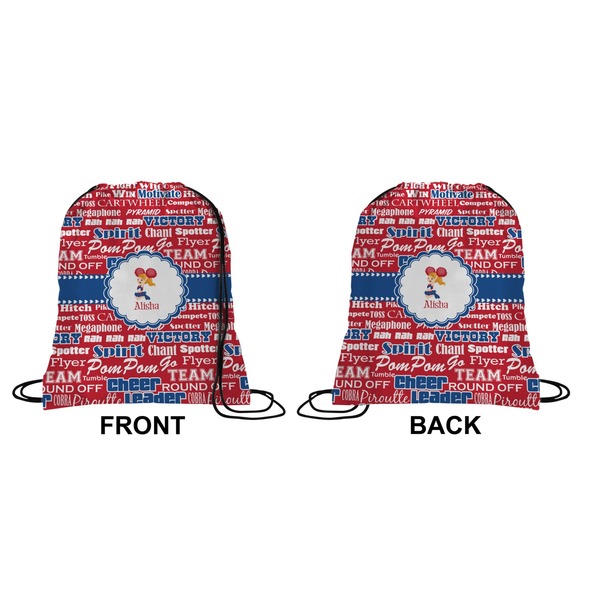 Cheerleader Drawstring Backpack Front & Back Small