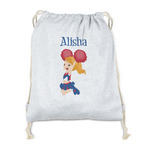 Cheerleader Drawstring Backpack - Sweatshirt Fleece - Single Sided (Personalized)