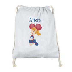 Cheerleader Drawstring Backpack - Sweatshirt Fleece - Single Sided (Personalized)