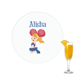 Cheerleader Printed Drink Topper - 2.15" (Personalized)