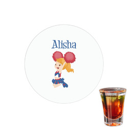 Cheerleader Printed Drink Topper - 1.5" (Personalized)