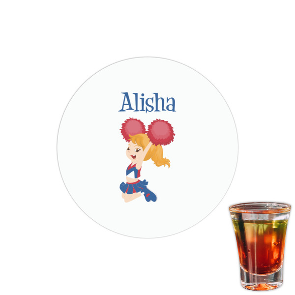 Custom Cheerleader Printed Drink Topper - 1.5" (Personalized)