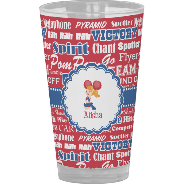 Custom Cheerleader Pint Glass - Full Color (Personalized)