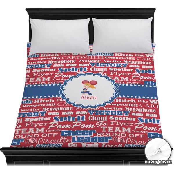 Custom Cheerleader Duvet Cover - Full / Queen (Personalized)