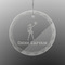 Cheerleader Engraved Glass Ornament - Round (Front)