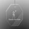 Cheerleader Engraved Glass Ornaments - Octagon