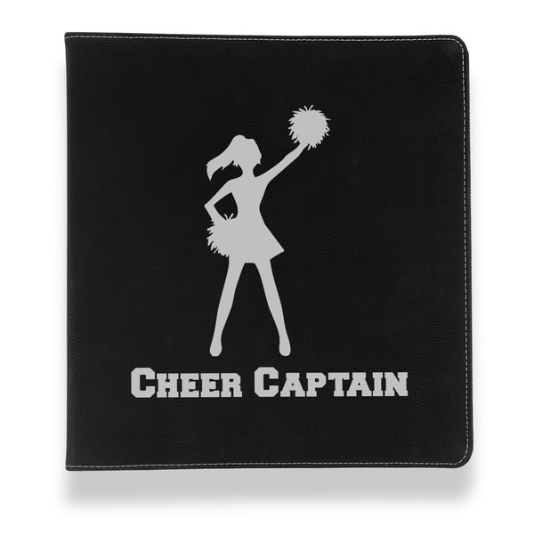 Cheerleader Leather Binder - 1" - Black - Front View