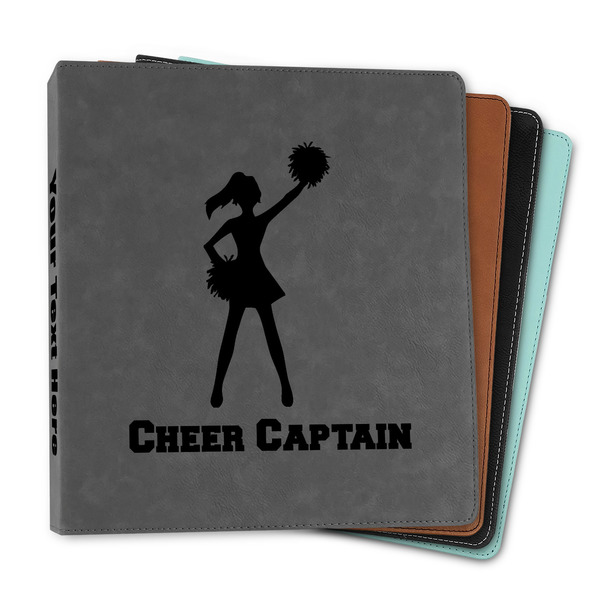 Custom Cheerleader Leather Binder - 1" (Personalized)
