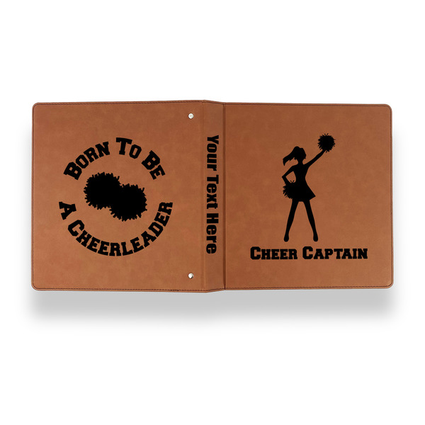 Cheerleader Leather Binder - 1" - Rawhide - Back Spine Front View