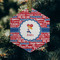 Cheerleader Frosted Glass Ornament - Hexagon (Lifestyle)
