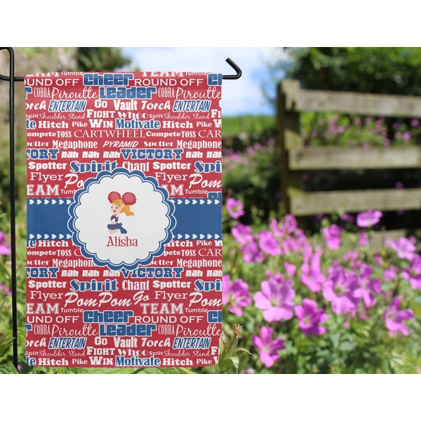 Cheerleader Garden Flag - Outside In Flowers