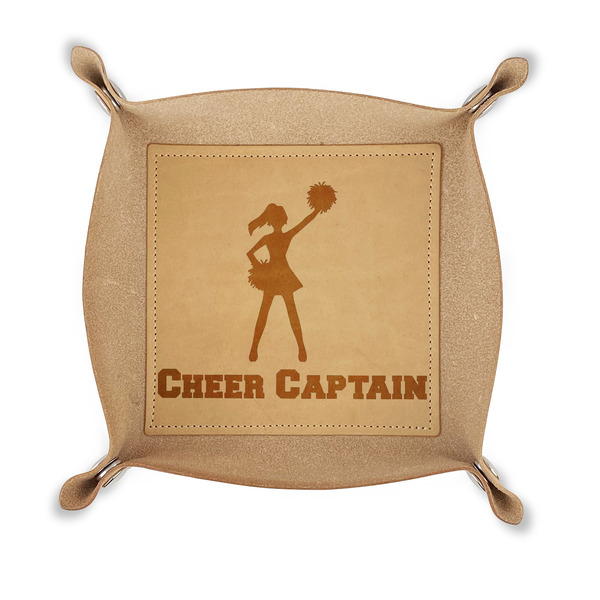 Custom Cheerleader Genuine Leather Valet Tray (Personalized)