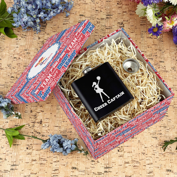 Cheerleader Gift Boxes with Lid - Canvas Wrapped - Large - In Context