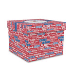 Cheerleader Gift Box with Lid - Canvas Wrapped - Medium (Personalized)