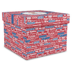Cheerleader Gift Box with Lid - Canvas Wrapped - X-Large (Personalized)
