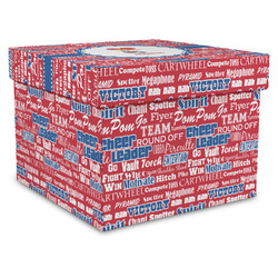 Cheerleader Gift Box with Lid - Canvas Wrapped - XX-Large (Personalized)