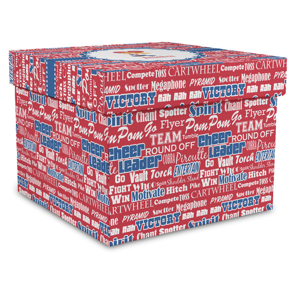 Custom Cheerleader Gift Box with Lid - Canvas Wrapped - XX-Large (Personalized)