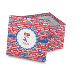 Cheerleader Gift Box with Lid - Canvas Wrapped (Personalized)