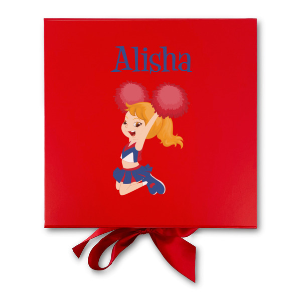 Cheerleader Gift Boxes with Magnetic Lid - Red - Approval