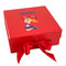 Cheerleader Gift Boxes with Magnetic Lid - Red - Front