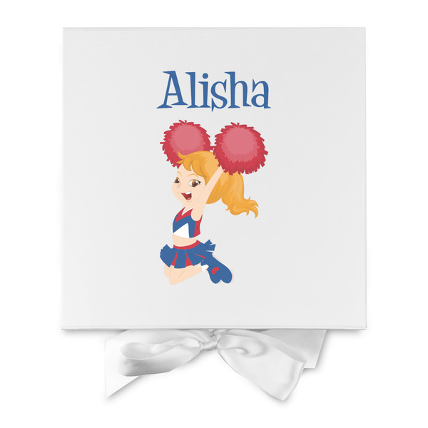 Cheerleader Gift Boxes with Magnetic Lid - White - Approval