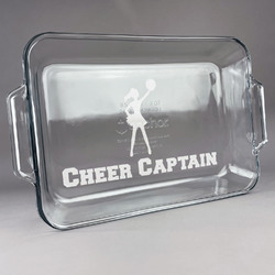Cheerleader Glass Baking Dish with Truefit Lid - 13in x 9in (Personalized)