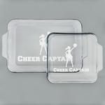 Cheerleader Set of Glass Baking & Cake Dish - 13in x 9in & 8in x 8in (Personalized)