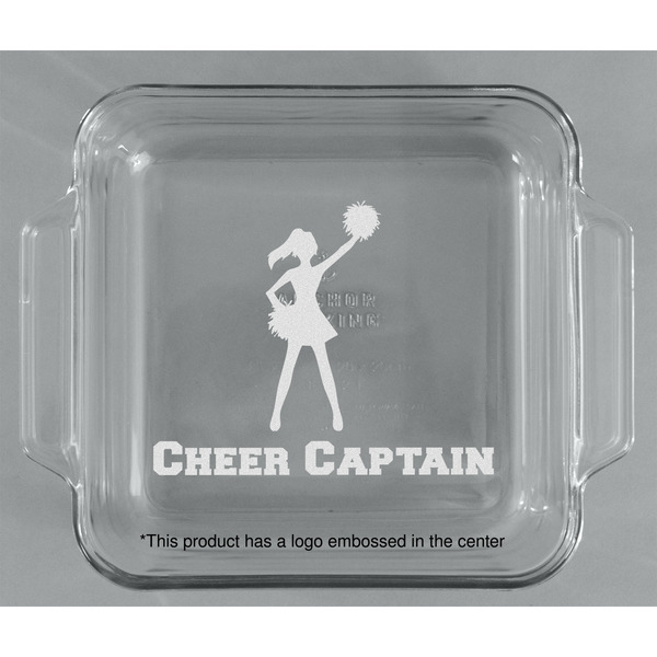 Cheerleader Glass Cake Dish - APPROVAL (8x8)