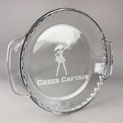 Cheerleader Glass Pie Dish - 9.5in Round (Personalized)