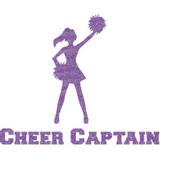 Cheerleader Glitter Sticker Decal - Up to 9"X9" (Personalized)