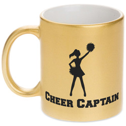 Cheerleader Metallic Gold Mug (Personalized)