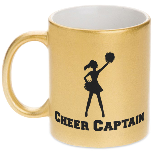 Custom Cheerleader Metallic Gold Mug (Personalized)