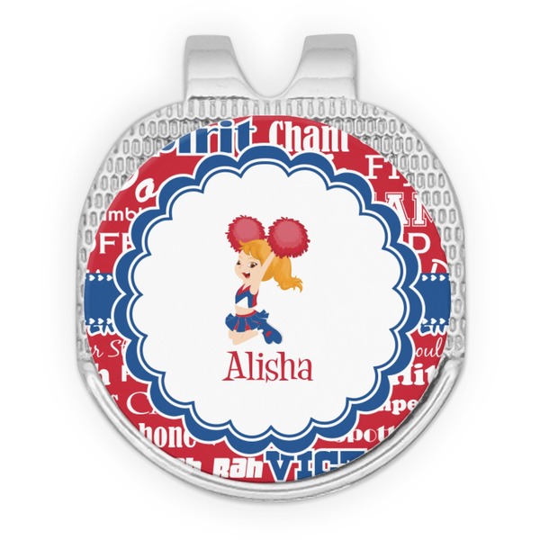 Custom Cheerleader Golf Ball Marker - Hat Clip - Silver