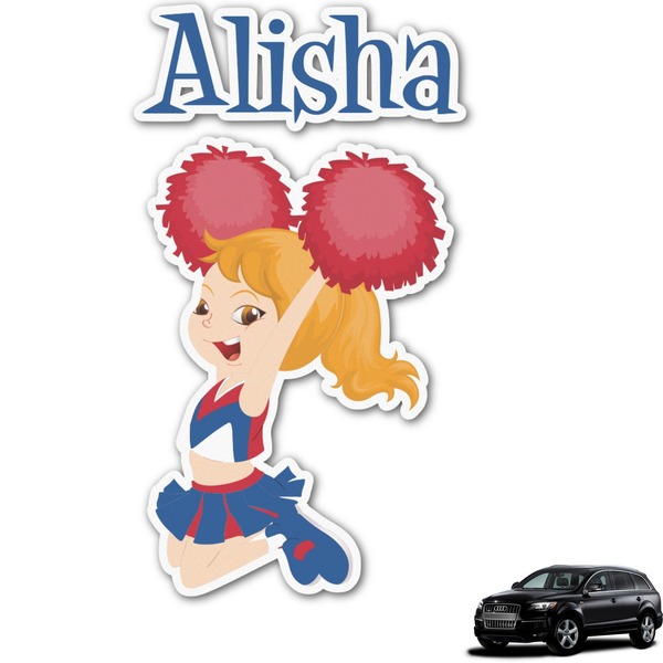 Custom Cheerleader Graphic Car Decal (Personalized)
