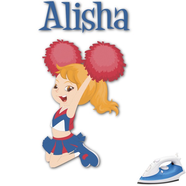 Custom Cheerleader Graphic Iron On Transfer - Up to 4.5"x4.5" (Personalized)