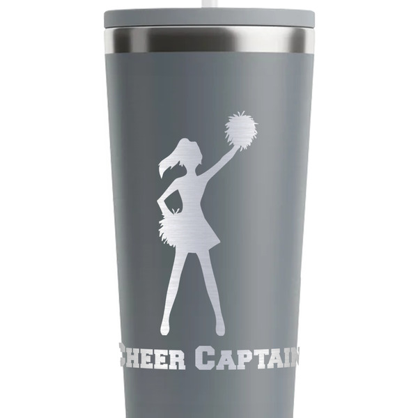 Cheerleader Grey RTIC Everyday Tumbler - 28 oz. - Close Up