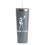 Cheerleader RTIC Everyday Tumbler with Straw - 28oz - Grey - Single-Sided (Personalized)