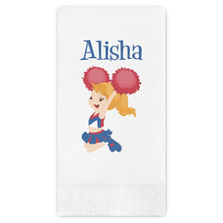 Cheerleader Guest Napkins - Full Color - Embossed Edge (Personalized)