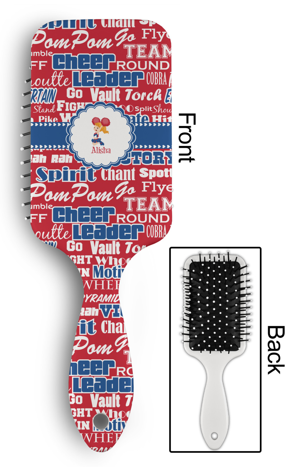 Cheerleader Hair Brushes (Personalized) - YouCustomizeIt